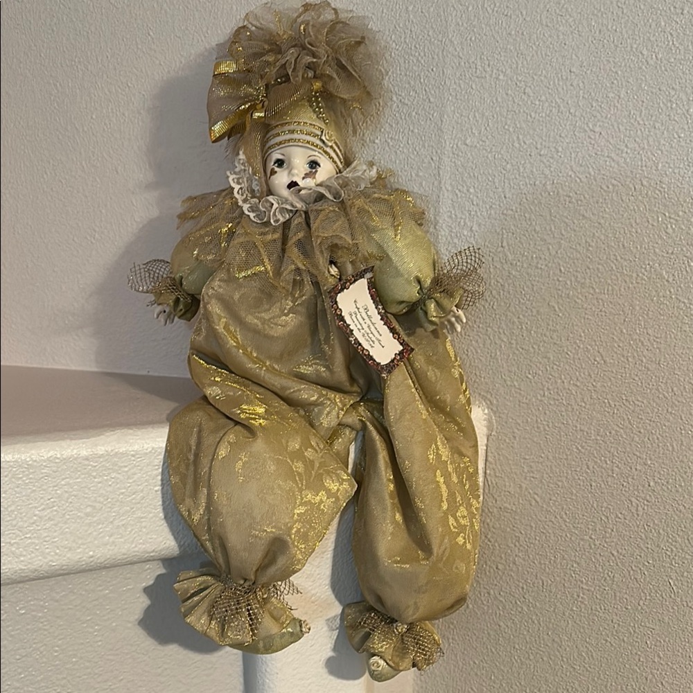Vintage Gold Decorative Doll Accent